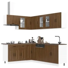 Mueble cocina Kalmar roble marrón 11 pzas madera contrachapada de , Armarios de cocina - Ref: Foro24-3314888, Precio: 693,66 ...