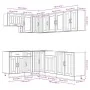 Mueble cocina Lucca sonoma gris 11 pzas madera contrachapada de , Armarios de cocina - Ref: Foro24-3314897, Precio: 699,50 €,...