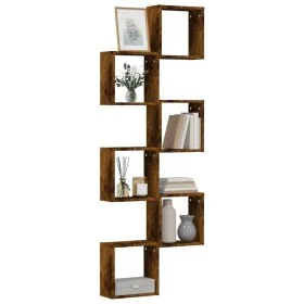 Estantes cubo de pared 6 unidades roble ahumado 30x15x30 cm de , Estantes y estanterías - Ref: Foro24-815881, Precio: 45,54 €...