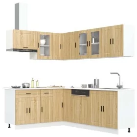 Mueble cocina Porto roble sonoma 11 pzas madera contrachapada de , Armarios de cocina - Ref: Foro24-3314904, Precio: 686,61 €...
