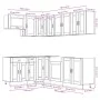 Mueble cocina Porto roble ahumado 11 pzas madera contrachapada de , Armarios de cocina - Ref: Foro24-3314906, Precio: 707,14 ...