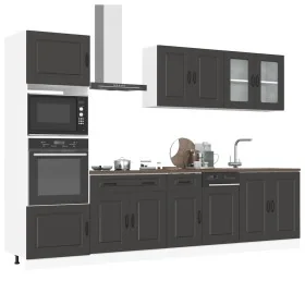 Mueble de cocina Kalmar negra 7 piezas madera contrachapada de , Armarios de cocina - Ref: Foro24-3314732, Precio: 668,60 €, ...