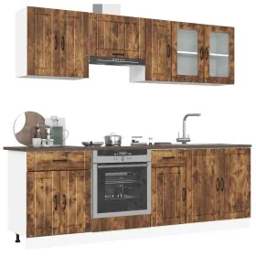 Mueble cocina Kalmar roble ahumado 8 pzas madera contrachapada de , Armarios de cocina - Ref: Foro24-3314836, Precio: 542,43 ...