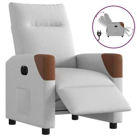 Sillón reclinable eléctrico de tela gris nube de , Sillones - Ref: Foro24-3323989, Precio: 239,42 €, Descuento: %