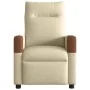 Sillón reclinable eléctrico de tela crema de , Sillones - Ref: Foro24-3323994, Precio: 240,20 €, Descuento: %