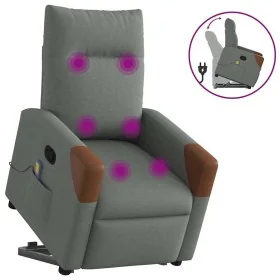 Silla de masaje reclinable de pie de tela gris oscuro by , Armchairs - Ref: Foro24-3324015, Price: 291,07 €, Discount: %