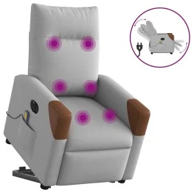 Sillón de masaje eléctrico reclinable elevable tela gris nube by , Armchairs - Ref: Foro24-3324029, Price: 338,15 €, Discount: %