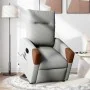 Sillón de masaje eléctrico reclinable elevable tela gris nube by , Armchairs - Ref: Foro24-3324029, Price: 338,15 €, Discount: %