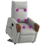 Sillón de masaje eléctrico reclinable elevable tela gris nube by , Armchairs - Ref: Foro24-3324029, Price: 338,15 €, Discount: %