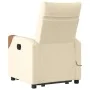 Sillón de masaje eléctrico reclinable elevable tela crema de , Sillones - Ref: Foro24-3324034, Precio: 323,28 €, Descuento: %