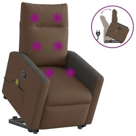 Silla de masaje reclinable de pie de tela marrón de , Sillones - Ref: Foro24-3324062, Precio: 289,63 €, Descuento: %