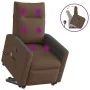 Silla de masaje reclinable de pie de tela marrón de , Sillones - Ref: Foro24-3324062, Precio: 289,63 €, Descuento: %