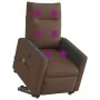 Sillón de masaje eléctrico reclinable elevable tela marrón de , Sillones - Ref: Foro24-3324076, Precio: 340,42 €, Descuento: %