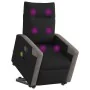 Sillón reclinable de masaje elevable tela negro de , Sillones - Ref: Foro24-3324097, Precio: 287,59 €, Descuento: %