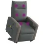 Sillón de masaje eléctrico reclinable elevable tela gris oscuro de , Sillones - Ref: Foro24-3324106, Precio: 337,89 €, Descue...