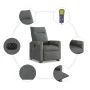 Sillón de masaje eléctrico reclinable elevable tela gris oscuro de , Sillones - Ref: Foro24-3324106, Precio: 337,89 €, Descue...