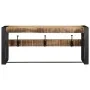 Perchero madera maciza de mango rugosa 80x35x35 cm de , Percheros para sombreros y abrigos - Ref: Foro24-4015937, Precio: 71,...