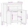 Aparador de madera maciza de mango 60x33,5x75 cm von , CD- und DVD-Speicher - Ref: Foro24-4018689, Preis: 70,91 €, Rabatt: %