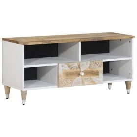 Mueble de TV madera maciza de mango 100x33,5x46 cm de , Almacenamiento para CD y DVD - Ref: Foro24-4018680, Precio: 89,42 €, ...
