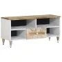 Mueble de TV madera maciza de mango 100x33,5x46 cm de , Almacenamiento para CD y DVD - Ref: Foro24-4018680, Precio: 89,42 €, ...