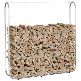 Leñero acero galvanizado 150x25x150 cm de , Bolsas y soportes de leña - Ref: Foro24-4100704, Precio: 33,13 €, Descuento: %