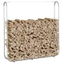 Leñero acero galvanizado 150x25x150 cm de , Bolsas y soportes de leña - Ref: Foro24-4100704, Precio: 33,13 €, Descuento: %