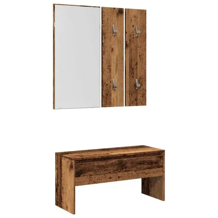 Juego de muebles de recibidor madera ingeniería madera antigua von , Bänke für Hallen und Lager - Ref: Foro24-857019, Preis: ...