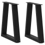 Patas para mesa de comedor en forma de V 2 uds acero negro by , Table legs - Ref: Foro24-4012544, Price: 57,83 €, Discount: %