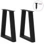 Patas para mesa de comedor en forma de V 2 uds acero negro by , Table legs - Ref: Foro24-4012544, Price: 57,83 €, Discount: %