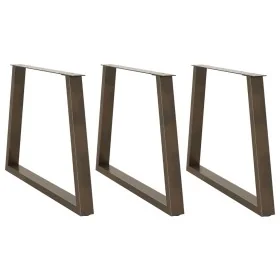 Patas para mesa de comedor en forma de V 3 uds acero natural de , Patas para mesas - Ref: Foro24-4012599, Precio: 160,77 €, D...