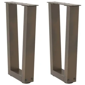 Patas mesa de comedor en forma de V 2 uds acero natural Acero de , Patas para mesas - Ref: Foro24-4012623, Precio: 53,74 €, D...