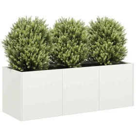 Jardinera de acero laminado en frío blanco 120x40x40 cm von , Töpfe und Pflanzgefäße - Ref: Foro24-860676, Preis: 112,89 €, R...
