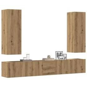 Mueble para TV de pared madera contrachapada artesanal 5 piezas de , Muebles TV - Ref: Foro24-3329194, Precio: 189,44 €, Desc...