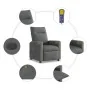 Sillón de masaje reclinable de tela gris oscuro de , Sillones - Ref: Foro24-4104845, Precio: 202,49 €, Descuento: %