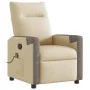 Sillón de masaje reclinable de tela crema de , Sillones - Ref: Foro24-4104847, Precio: 202,49 €, Descuento: %