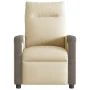 Sillón de masaje reclinable de tela crema de , Sillones - Ref: Foro24-4104847, Precio: 202,49 €, Descuento: %