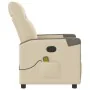 Sillón de masaje reclinable de tela crema de , Sillones - Ref: Foro24-4104847, Precio: 202,49 €, Descuento: %
