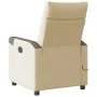 Sillón de masaje reclinable de tela crema de , Sillones - Ref: Foro24-4104847, Precio: 202,49 €, Descuento: %