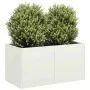 Jardinera de acero laminado en frío blanco 80x40x40 cm de , Maceteros y jardineras - Ref: Foro24-860669, Precio: 77,37 €, Des...