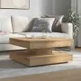 Mesa de centro giratoria 360 grados roble artisan 70x70x34,5 cm by , Coffee table - Ref: Foro24-858487, Price: 84,69 €, Disco...