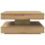 Mesa de centro giratoria 360 grados roble artisan 70x70x34,5 cm by , Coffee table - Ref: Foro24-858487, Price: 84,69 €, Disco...