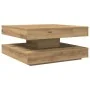 Mesa de centro giratoria 360 grados roble artisan 70x70x34,5 cm by , Coffee table - Ref: Foro24-858487, Price: 84,69 €, Disco...