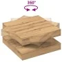 Mesa de centro giratoria 360 grados roble artisan 70x70x34,5 cm by , Coffee table - Ref: Foro24-858487, Price: 84,69 €, Disco...