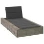 Tumbona con cojín flotante ratán sintético gris by , Loungers - Ref: Foro24-4104204, Price: 244,08 €, Discount: %