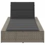 Tumbona con cojín flotante ratán sintético gris by , Loungers - Ref: Foro24-4104204, Price: 244,08 €, Discount: %