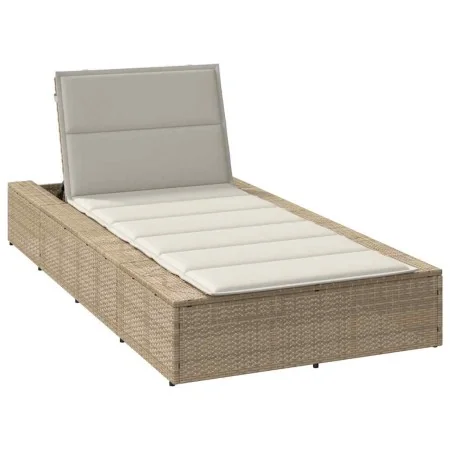 Tumbona con cojín flotante ratán sintético beige von , Liegen - Ref: Foro24-4104206, Preis: 244,08 €, Rabatt: %