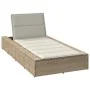 Tumbona con cojín flotante ratán sintético beige von , Liegen - Ref: Foro24-4104206, Preis: 244,08 €, Rabatt: %