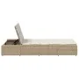 Tumbona con cojín flotante ratán sintético beige von , Liegen - Ref: Foro24-4104206, Preis: 244,08 €, Rabatt: %
