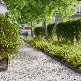 Bordes para césped 10 uds acero laminado frío negro 10x103 cm de , Ribetes y bordes para jardín - Ref: Foro24-860130, Precio:...