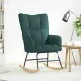 Silla mecedora de tela verde oscura de , Mecedoras - Ref: Foro24-4016794, Precio: 118,46 €, Descuento: %